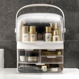 SOGA 3 Tier White Countertop Makeup Cosmetic Storage Organiser Skincare Holder Jewelry Storage Box BATHC103