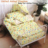 United Animal Kingdom Baby 100% Cotton Printed Sheet Set Cot Size V442-ABR-SHEETS-MMUNITEDANIMAL-YELLOW-CT