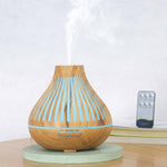 Essential Oil Aroma Diffuser and Remote - 500ml Flat Top Wood Mist Humidifier V238-SUPDZ-39913537699920