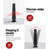 Devanti Electric Ceramic Tower Heater 2400W CTH-2400-BK