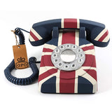 GPO 746 Retro Rotary Push Button Desk Home Phone Union Jack UK V185-746PBUNIONJACK