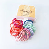 MANGO JELLY Kids Hair Ties - Bubbly Retro - Six Pack V659-HT-3CM-30P-BUBBLY-RETRO-6-L