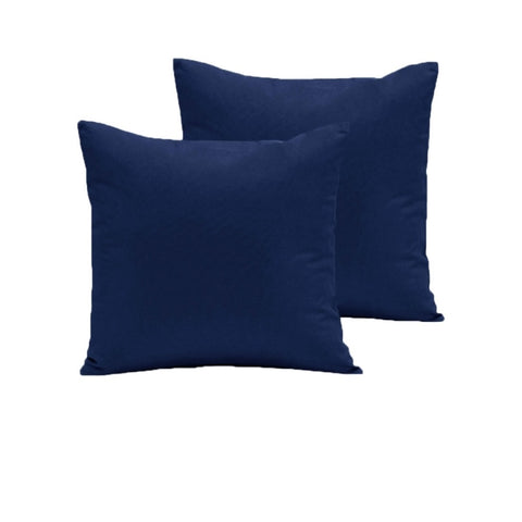 Pair of 280TC Polyester Cotton European Pillowcases Navy V442-ABR-PILLOWC-280TCPAIR-NAVY-EU