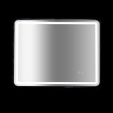 Rectangular Mirror LED Anti-Fog Illuminated Bathroom Living Room - 90x70cm V63-840631