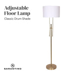 Sarantino Brushed Gold Height-Adjustable Metal Floor Lamp LMP-MLM-50724