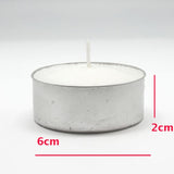 Wholesale Lot Large Tealight Candles 6cm Wide in silver foil cup 200 in a pack - Party Event Wedding V382-GTL200