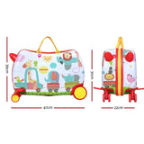 Wanderlite 17" Kids Ride On Luggage Children Suitcase Trolley Travel Zoo LUG-ABS-KIDS-ZOO