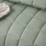 Vintage Design Homewares Sage French Linen Coverlet Set Queen V442-HIN-COVERLETS-FRENCHLINEN-SAGE-QS