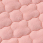 SOGA 2X Pink 153cm Wide Mattress Cover Thick Quilted Fleece Stretchable Clover Design Bed Spread BCOVER7007X2