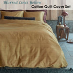 PIP Studio Blurred Lines Yellow Cotton Sateen Quilt Cover Set King V442-HIN-QUILTCS-BLURREDLINES-YELLOW-KI