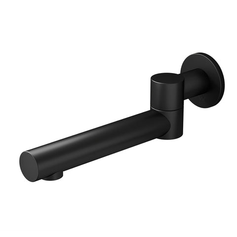 Cefito Bathroom Mixer Spout Wall Bath Tap Round Swivel Bathtub Black TAP-A-SPOUT07-BK