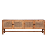 Jasmine ETU Entertainment TV Unit 160cm 4 Door Mindi Wood Rattan - Brown V315-VOUT-BELT-02