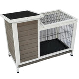 YES4PETS Rabbit Hutch Cat House Cage Guinea Pig Ferret Cage V278-PET-W-LEG-CC914