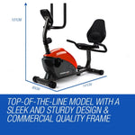 Proflex Magnetic Recumbent Exercise Bike Fitness Cycle Trainer with LCD Display V219-FTNREBHPFBXV1