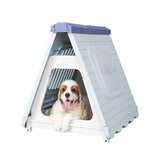 YES4PETS Small Foldable Plastic Pet Dog Puppy Cat House Kennel Blue V278-AT2001-DOG-HOUSE-BLUE