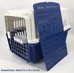 YES4PETS XL Dog Puppy Cat Crate Pet Rabbit Parrot Airline Carrier Cage W Bowl & Tray 72x53x53cm V278-FC-720-NAVY-W-BOWL-TRAY