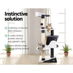 i.Pet Cat Tree 112cm Tower Scratching Post Scratcher Wood Condo House Furniture PET-CAT-14711-GR