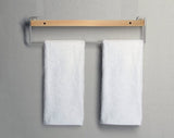 Wall Mount Solid Wood Shelf with Towel Rack Bar Holder Bathroom Organizer Hanger V178-29397