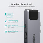 CHOETECH HUB-M24 7-in-2 MacBook Pro/Air USB Adapter USB-C Hub V28-ELECHOHUBM24