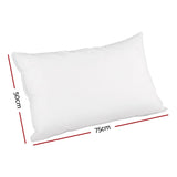 Giselle Bedding Duck Feather Down Pillow Luxury Twin Pack PILLOW-DFD-WALLX2