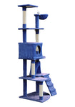 YES4PETS 193cm Cat Scratching Tree Post Sisal Pole Scratching Post Scratcher Tower Condo Blue V278-CT193-BLUE