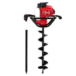 Giantz 80CC Post Hole Digger 200mm Petrol Drill Extension Auger Bits DI-SF-N-RDBK-AUG200