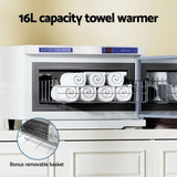 Devanti 16L Towel Warmer UV Sterilizer Heater Cabinet Beauty SPA Salon White TH-S-16L-WH