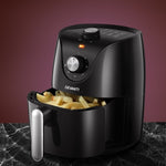 Devanti Air Fryer 2.5L Knob Fryers AF-K-J-NA2M-BK