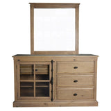 Jade Dresser Mirror Vanity Dressing Table Solid Wood Frame - Natural V315-VHN-PROV-56-MKII