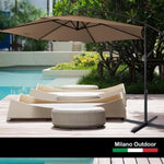 Milano Outdoor - Outdoor 3 Meter Hanging and Folding Umbrella - Latte ABM-10001698