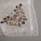 Victoriana Cream Applique Embroidered Table Topper 85 x 85 cm V442-ABR-TABLEC-VICTORIANA-CREAM-SQ
