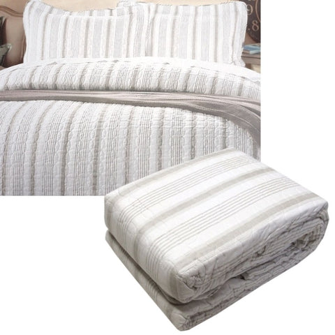 Brighton Road Regatta Stone Quilted Quilt Cover Set Queen V442-GXY-QUILTCS-REGATTA-STONE-QS