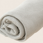 Organic Cotton Knitted Throw Blanket 180 x 230 cm V262-CI-STK-568KBG