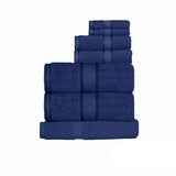 Kingtex 550gsm Cotton 7 Pce Towel Set Navy V442-KIT-TOWEL-7PTOWEL-NAVY