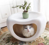 YES4PETS Cat Kitten Bed Cave Small Dog House Kennel Plastic Pet Pod Bedding Igloo White V278-BP200-CAT-NEST-WHITE