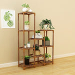 Indoor Outdoor Garden Plant Stand Planter Flower Pot Shelf Wooden Shelving - 9 Shelves V63-836001