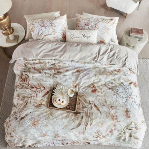 Riviera Maison Everlasting Natural Cotton Quilt Cover Set Queen V442-HIN-QUILTCS-EVERLASTING-NATURAL-QS