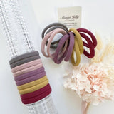 MANGO JELLY Metal Free Hair ties - Blush Mixed 10P - Six Pack V659-METALFREE-4CM-10P-BLUSHM-6-L