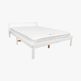 Double Wooden Bed Frame Home Furniture White V63-843151