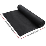 Instahut 50% Shade Cloth 1.83x50m Shadecloth Sail Heavy Duty Black SH-CL-183X500-100-BK