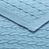 Little Gem Lyla Blue Cotton Baby Blanket 75 x 100 cm V442-HIN-BLANKET-LYLABABY-BLUE-CT