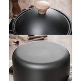 Non-stick Carbon Steel Dutch oven soup pot pan frying pan with lid wooden handle V324-HO-SOUPOT22