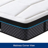 Queen Mattress in Coolmax Memory Foam 6 Zone Pocket Coil Soft Firmness V43-MAT-FUL-Q