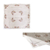 Victoriana Cream Applique Embroidered Table Topper 85 x 85 cm V442-ABR-TABLEC-VICTORIANA-CREAM-SQ