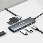 mbeat 7-in-1 USB-C 3.2 Gen2 Hub with 8K Video, 10Gbps Data - Space Grey V186-MB-UCD32-U7