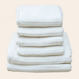 White Stripe Organic Soft 6 pcs Towel Set V262-CI-STK-573OTW