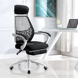 Artiss Mesh Office Chair Recliner Black White OCHAIR-H-996-WH-BK