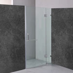 90 x 200cm Wall to Wall Frameless Shower Screen 10mm Glass By Della Francesca 830771