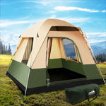 Weisshorn Family Camping Tent 4 Person Hiking Beach Tents Green TENT-C-CA4