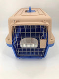 YES4PETS Medium Dog Cat Crate Pet Rabbit Carrier Airline Cage With Bowl & Tray-Blue V278-AA2-BLUE